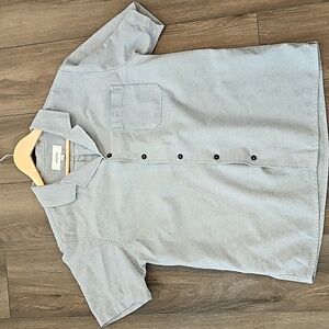 ANIAN Oxford Camp Collar L Blue